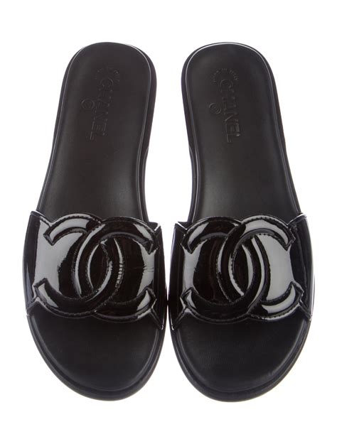 chanel shearling slides|chanel shoes website.